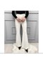 New Season! Women's High-Waisted Spanish Flare Pants with Chain Belt - Suitable for Hijab Wear