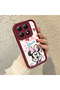 Mi 14t Pro Compatible Case Camera Protector Minnie Pattern Burgundy Lover Couple Silicone Phone Case - 3