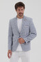 Gasera Men's Indigo Polyviscon Fabric Slim Fit Mono Collar Sports Blazer Jacket
