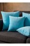 Set of 4 Velvet Cushion Covers 45X45 cm - Velvet Fabric Decorative Pillowcases - 2