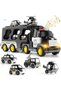 Policetruck 5-in-1 Transporter Vehicle Toy Set - Friction-Powered Police Truck, Kids' Indoor Play