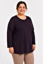 Plus Size Plain Mother's Combed Cotton Blouse 407 - 3