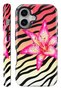 iPhone 16 Plus Leopard Flower Double Layer Full Covering Printing Glossy Protect Phone Case