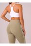 Women's High Waist Gathering Sports Leggings with Side Stripe Detail – Stretchy Long Fitness Leggings - 2