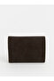Brown suede look women's wallet - 4