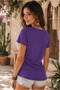 Women's V-Neck T-Shirt Regular Cut V-Neck Basic T-Shirt Adult T-Shirt Non-Printed Short Sleeve Summer Combed Cotton T-Shirt - 7