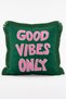 Colorful Set of 4 Fringed Throw Pillow Covers with Retro Typographic Motto and Duck Figures - 5