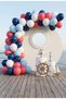 Sailor Concept 30-Piece Navy Blue Red White Blue Balloon Set Children's Birthday Party Decoration - 2
