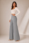 Women's High Waist Modal Fabric Sweatpants with Front Stitching Detail - 3