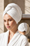 Hair Drying Towel |   Buttoned and Elasticated Super Absorbent Hair Drying Cap |   Practical Bath Hair Turban - 3