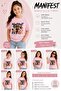 Girl's Manifest Printed Pink T-Shirt
