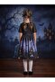 Halloween Pumpkin Print Dress - Black - 3