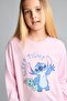 100% Cotton Disney Lilo & Stitch Licensed Long Sleeve Pajama Top and Flexible Waist Long Pajama Bottom 2-Piece Pajama Set - 4