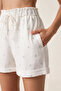 Embroidered Muslin Shirt Shorts Set Lax0014 White Blue - 5