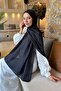 Line Gg Pattern Aura Cotton Jacquard Shawl Black - 2