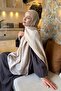 Diamond Pattern Aura Cotton Jacquard Shawl Camel - 4