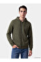 Lcwaikiki Basic Khaki Men's Zippered Sweatshirt