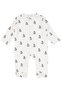 Baby Boy Ecru Black Milk Bottle Printed Snap-On Jumpsuit 0-3 Months - 2