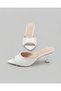Women's 8 cm pointed toe open heeled slippers - 3