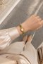 Vinos Vintage Kadın Kol Saati – Gold Green Stone Detailed Minimal Elegant Classic Women's Watch - 8
