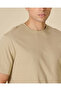 Men Beige Plain T-Shirt - 4