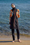 Sports Lycra Full Covered Hijab Swimsuit R151 Black Lotus - 7
