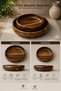 Set of 2 Natural Acacia Wood Serving Bowls 20 cm - 25 cm - 2