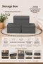 Set of 5 Maxi Size Storage Boxes - Multi-Purpose Organizer Storage Box with Lid 50X40X30Cm Anthracite - 3