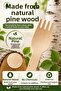 50-Piece Ecological Wooden Forks 16 cm Natural Birch Disposable Party Organization Forks - 3
