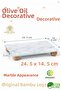 Marble Patterned Glass Oil Bottle, Vinegar Bottle with Bamboo Legs, Soap Dish, Decorative Bowl Organizer Stand 24X14 cm - 5