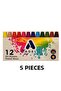 5 Pieces of 12 Colors Pastel Crayons
