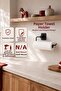 Adhesive Square Paper Towel Holder Black Metal under Cabinet and Wall Mounted Paper Towel Rack Kitchen Bathroom Towel Holder - 4