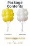 Set of 20 Yellow and White Balloons 11 Inch Birthday Baby Shower Party Decoration - 3