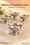 Set of 4 Stainless Metal Ice Cream Bowls with Stand Presentation Bowls 120 ml Ice Cream Dessert Bowls - 3