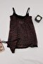 Brown Tulle Skirt Hem Ruffles Leopard Printed Babydoll/Fantasy Nightgown Thmss26Ll00027 - 7