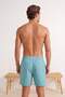 Turquoise Pink Striped Normal Length Regular Fit Men's Swim Shorts Tmnss26Ds00004 - 3