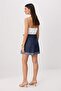 Dark Blue Waist Detailed 100% Tencel Denim Shorts Twoss26Sr00271 - 4
