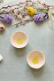 Set of 2 Flower Shaped Ceramic Bowls White Tphss26Tbk00031