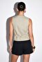 Khaki Waist Adjustable Vest Tdrss26Ye00002 - 4