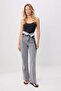 Siyah Bel Detaylı Ekstra Yüksek Bel Wide Leg Jeans TWOSS26JE00363