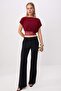 Bordo Düz Kayık Yaka Kolsuz Örme Sandy Bluz TPRSS26BZ00061 - 6