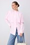 Pembe Pelerin Detaylı Fitted/Bele Oturan Pamuklu Gömlek TCTSS26TG00012 - 2
