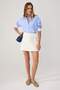 Ekru Bel Detaylı Mini Denim Etek TWOSS26ET00258