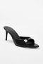 Black Pointed Toe 7 cm Women's Heeled Slippers Takss26To00094 - 2