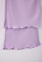 Lila Dantel Detaylı Yumuşak Tuşe Kışlık Fitilli Örme Pijama Takımı THMAW27PT00036 - 7