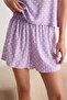 Lilac Polka Dot Rope Strap Viscose Shorts Woven Pajama Set Thmss23Pt00225 - 3