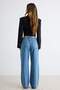 Mavi %100 Pamuk Yüksek Bel Bilek Boy Wide Leg Jeans TWOAW27JE00094 - 4