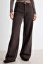 Kahverengi %100 Pamuk Normal Bel Wide Leg Jeans TWOAW27JE00121 - 3