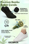 10 Pairs Gray Color Bamboo Silicone Ballerina Socks - 2