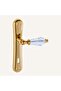 Luxury Zamak Mirrored Door Handle (Room - Interior Door Handle) Diamond Gold Albifirin Satin - 3